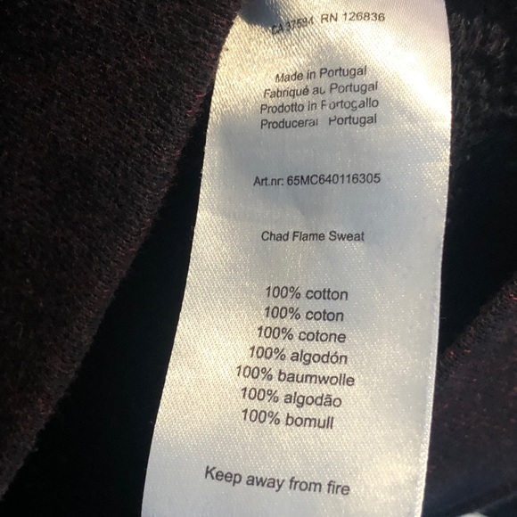 J. LINDEBERG CREWNECK SWEATER M, MAROON (LARGE) - Picture 5 of 5